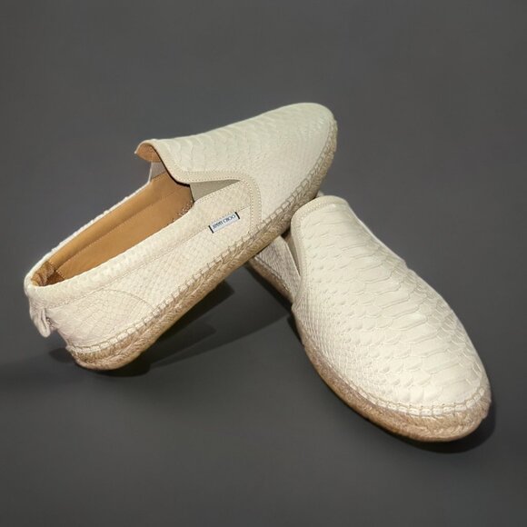 Jimmy Choo Men\'s beige ‘Vlad’ leather espadrilles / Pre-Owned main image 7